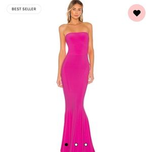 X REVOLVE Strapless Fishtail Gown in Orchid Pink